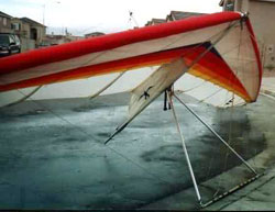 Hang glider : Attack Duck ; Manufacturer : Wills Wing