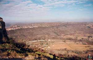 Vallée de st Antonin depuis le decollage de la Bicyclette